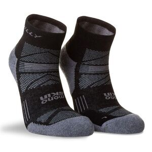Hilly Mens Supreme Ankle Socks / Black/Grey Marl